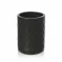 Portaspazzolino da appoggio nero in ceramica Cristal