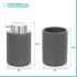 Set completo accessori bagno grigio in ceramica Cristal