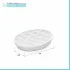 Accessori bagno da appoggio in set 3 pezzi ceramica colore bianco Cristal