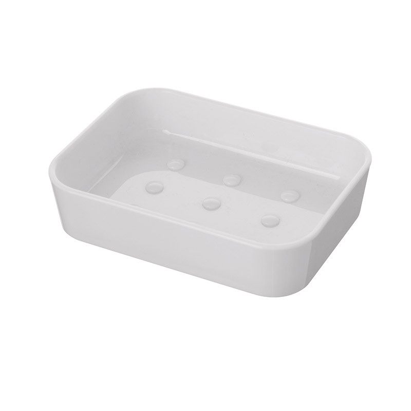 Portasapone in plastica Moderno Bianco Portasapone Moderno in Plastica Bianco da Appoggio