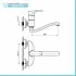 Miscelatore lavello a muro cromato con canna girevole ad S