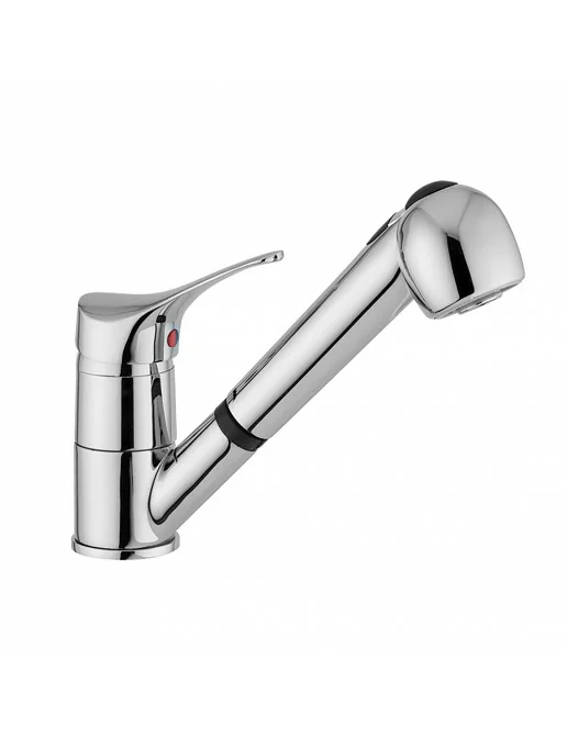 Rubinetto Miscelatore Monocomando Lavello Alto Con Doccetta A Molla In Ottone Cromato Bonussi 83728914 - Foto 5