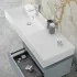 Lavabo sospeso in resina 120 cm vasca sinistra bianco lucido  Loto