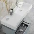 Lavabo sospeso in resina 120 cm vasca destra bianco lucido  Loto