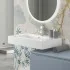 Lavabo sospeso in resina 100 cm bianco lucido  Lodi