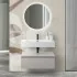 Lavabo sospeso in resina 80 cm bianco lucido  Lodi