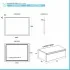 Mobile bagno sospeso 60 cm blu pastello lavabo 120 sinistro e specchio LED Iside