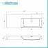 Mobile bagno sospeso 60 cm grigio perla lavabo 120 destro e specchio Iside