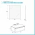 Mobile bagno sospeso 60 cm grigio perla lavabo 120 destro e specchio Iside
