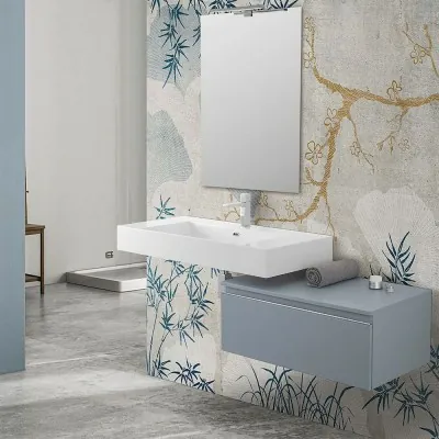 Mobile bagno 80 cm blu...