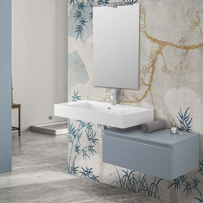 Mobile bagno 80 cm blu...