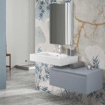 Mobile bagno 80 cm blu...