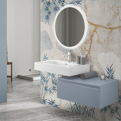 Mobile bagno 80 cm blu...