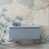 Cassettone sospeso bagno 80 cm blu pastello opaco  Iside