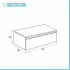 Cassettone sospeso bagno 80 cm grigio perla opaco  Iside
