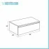 Cassettone sospeso bagno 60 cm grigio perla opaco  Iside