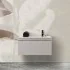 Cassettone sospeso bagno 60 cm grigio perla opaco  Iside