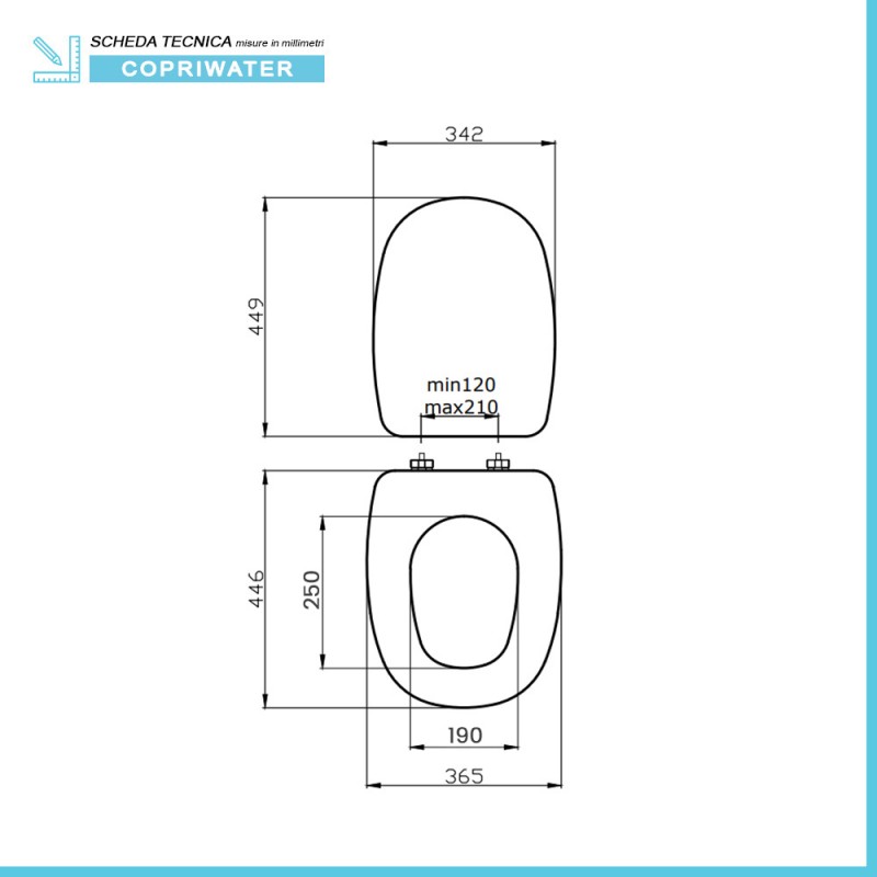 Copriwater compatibile con Fantasia Pozzi Ginori legno rivestito in resina poliestere Bianco by HYDRO HOME