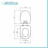 Copriwater compatibile Pozzi Ginori Square in MDF bianco