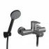 Set miscelatori lavabo bidet vasca nichel nero satinato serie  Lizzy