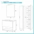 Mobile bagno sospeso 80 bianco con pensile 150 lavabo e specchio  Martha
