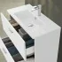 Mobile bagno sospeso 80 bianco con colonna pensile 150  Martha