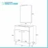 Mobile bagno a terra 80 rovere tropea con lavabo e specchio LED  Martha