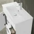 Mobiletto bagno da terra 80 bianco con lavabo e specchio LED  Martha