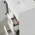 Mobiletto bagno da terra 80 bianco con lavabo e specchio LED  Martha