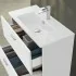 Mobiletto bagno sospeso 80 bianco con top e specchio LED  Martha