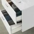 Mobiletto bagno sospeso 80 bianco con top e specchio LED  Martha