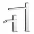 Set miscelatori lavabo alto e bidet senza leva cromato lucido  Torre