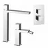 Set miscelatori lavabo alto bidet e doccia a incasso con deviatore  Torre