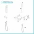 Set doccia incasso completo con soffione quadrato 25 e kit doccia  Torre