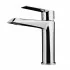 Miscelatore lavabo in ottone cromo con leva monocomando Cristallo