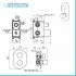 Set miscelatori lavabo alto bidet e doccia a incasso con deviatore  Gemma 