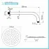 Set doccia incasso completo con soffione 20 inox e kit doccia  Punta+ 