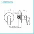 Kit doccia incasso con soffione tondo in acciaio inox  Punta+