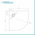 Piatto doccia resina 80x80 semicircolare bianco pietra riducibile  Loren