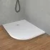 Piatto doccia resina 70x90 semicircolare sinistro bianco pietra filo pavimento  Loren