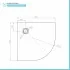 Piatto doccia 90x90 semicircolare resina bianco pietra filo pavimento  Loren