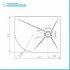 Piatto doccia resina 70x90 semicircolare destro bianco pietra riducibile  Loren