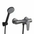 Miscelatore doccia esterno nichel nero satinato con kit doccia  Lizzy