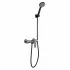Miscelatore doccia esterno nichel nero satinato con kit doccia  Lizzy