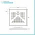 Piatto doccia quadrato 90x90 H3 cm in ceramica bianco opaco con antiscivolo  Ruy
