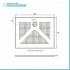 Piatto doccia rettangolare 70x90 H3 cm in ceramica bianco opaco con antiscivolo  Ruy