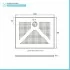 Piatto doccia rettangolare 80x100 H3 cm in ceramica bianco opaco con antiscivolo  Ruy