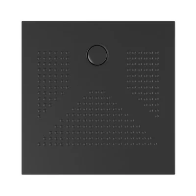 Piatto doccia quadrato 80x80 H3 cm in ceramica nero opaco con antiscivolo  Ruy