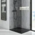Piatto doccia quadrato 90x90 H3 cm in ceramica nero opaco con antiscivolo  Ruy