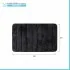 Tappeto bagno 100% poliestere 50x90 nero antiscivolo  Memo